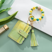 Load image into Gallery viewer, Silicone Wristlet - Glitter Wallet Keychain Bangle (Star)