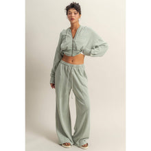 Load image into Gallery viewer, Wide Leg Drawstring Washed Sweatpants