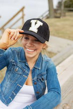 Load image into Gallery viewer, Chenille Letter Corduroy Hat - Black F