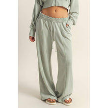 Load image into Gallery viewer, Wide Leg Drawstring Washed Sweatpants