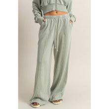 Load image into Gallery viewer, Wide Leg Drawstring Washed Sweatpants