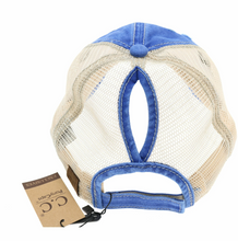 Load image into Gallery viewer, Washed Mesh High Pony CC Ball Cap