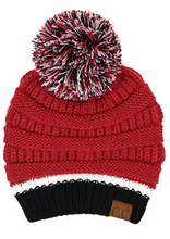 Load image into Gallery viewer, CC Beanie with Pom - Team Colored