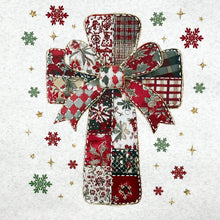 Load image into Gallery viewer, Patchwork Christmas Cross Crewneck