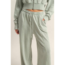 Load image into Gallery viewer, Wide Leg Drawstring Washed Sweatpants