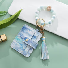 Load image into Gallery viewer, Silicone Wristlet - Glitter Wallet Keychain Bangle (Star)