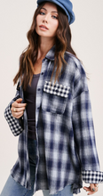 Load image into Gallery viewer, Navy Pocket Flannel