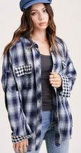 Load image into Gallery viewer, Navy Pocket Flannel