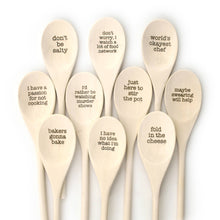 Load image into Gallery viewer, Wooden Spoons With Funny Phrases