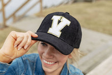 Load image into Gallery viewer, Chenille Letter Corduroy Hat - Black F