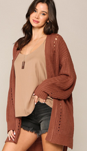 Load image into Gallery viewer, Rose Clay Solid Knit Cardigan
