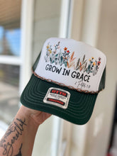 Load image into Gallery viewer, Grow in Grace Graphic Trucker Hat
