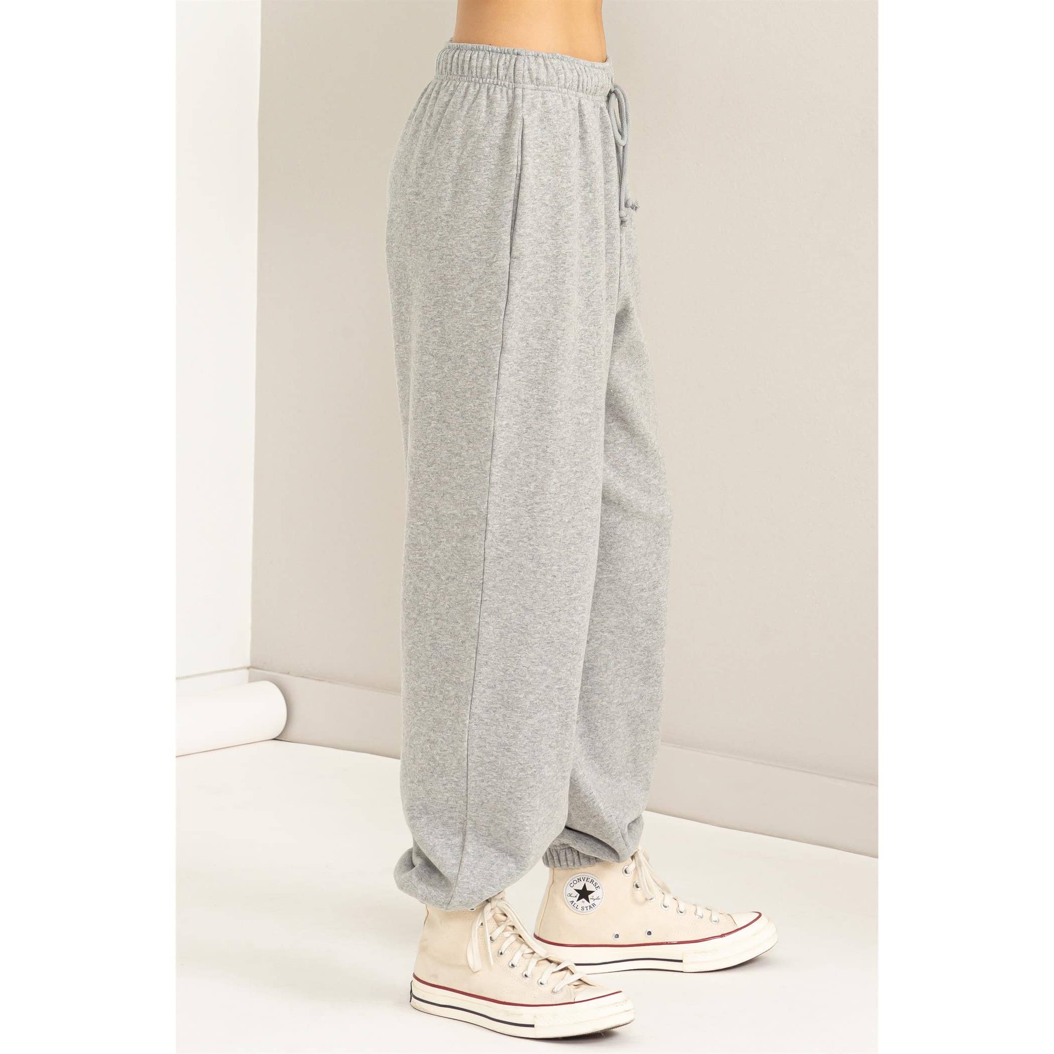 High-Waist Drawstring Joggger Pants