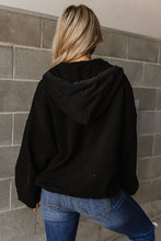 Load image into Gallery viewer, Oversized HalfZip- Black: M
