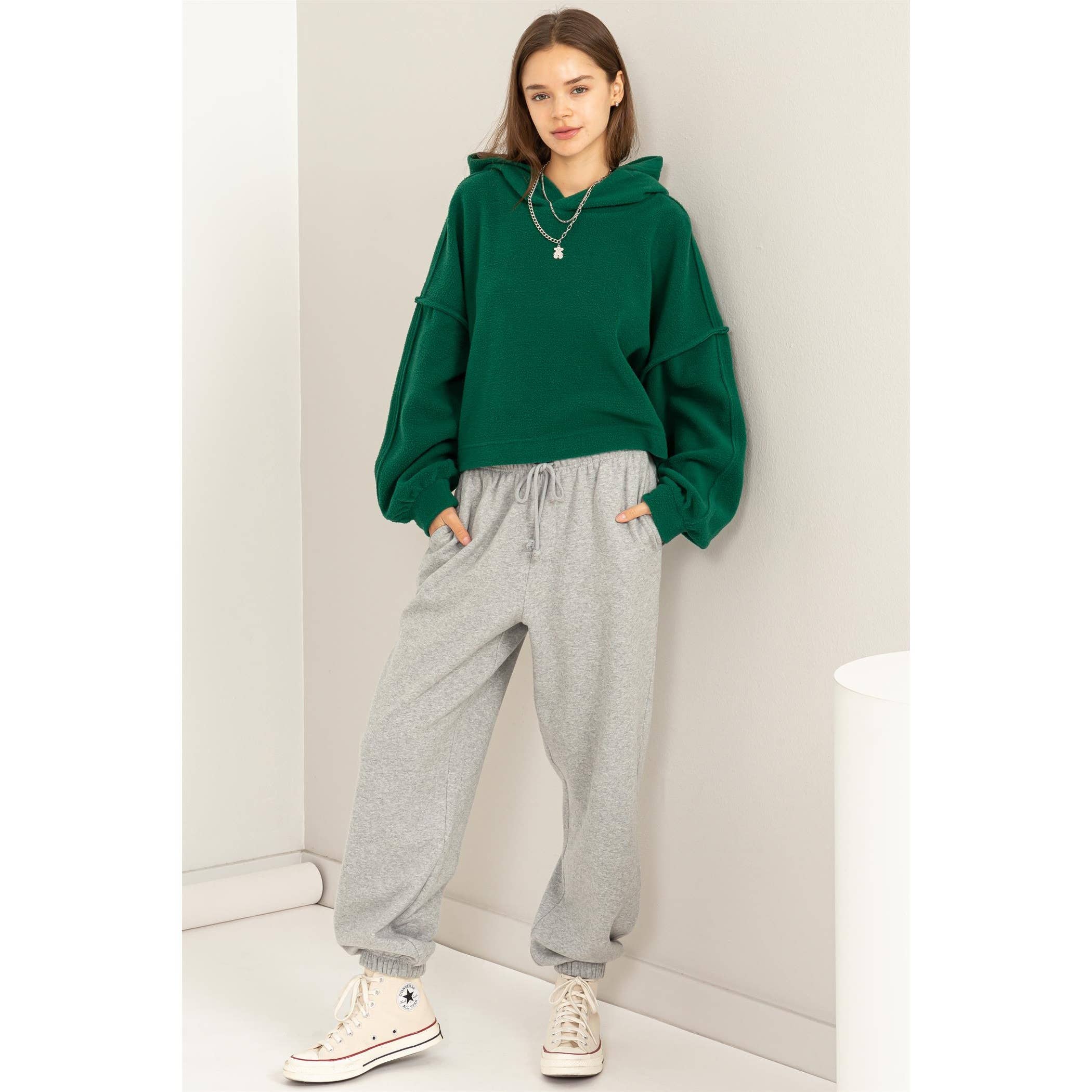 High-Waist Drawstring Joggger Pants