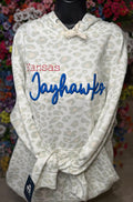 Kansas Jayhawks 3D Puff Hooded Sweatshirt