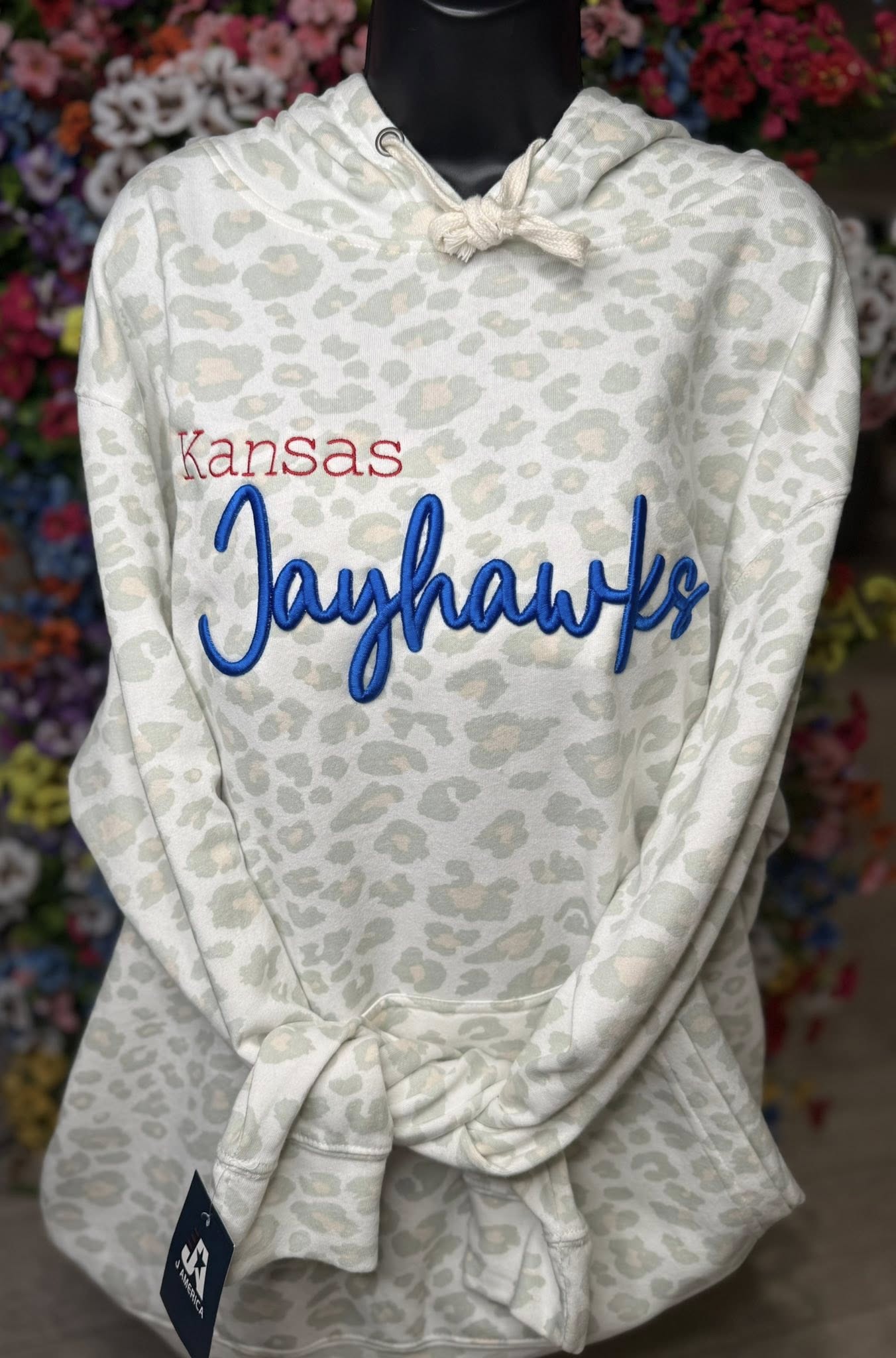 Kansas Jayhawks 3D Puff Hooded Sweatshirt