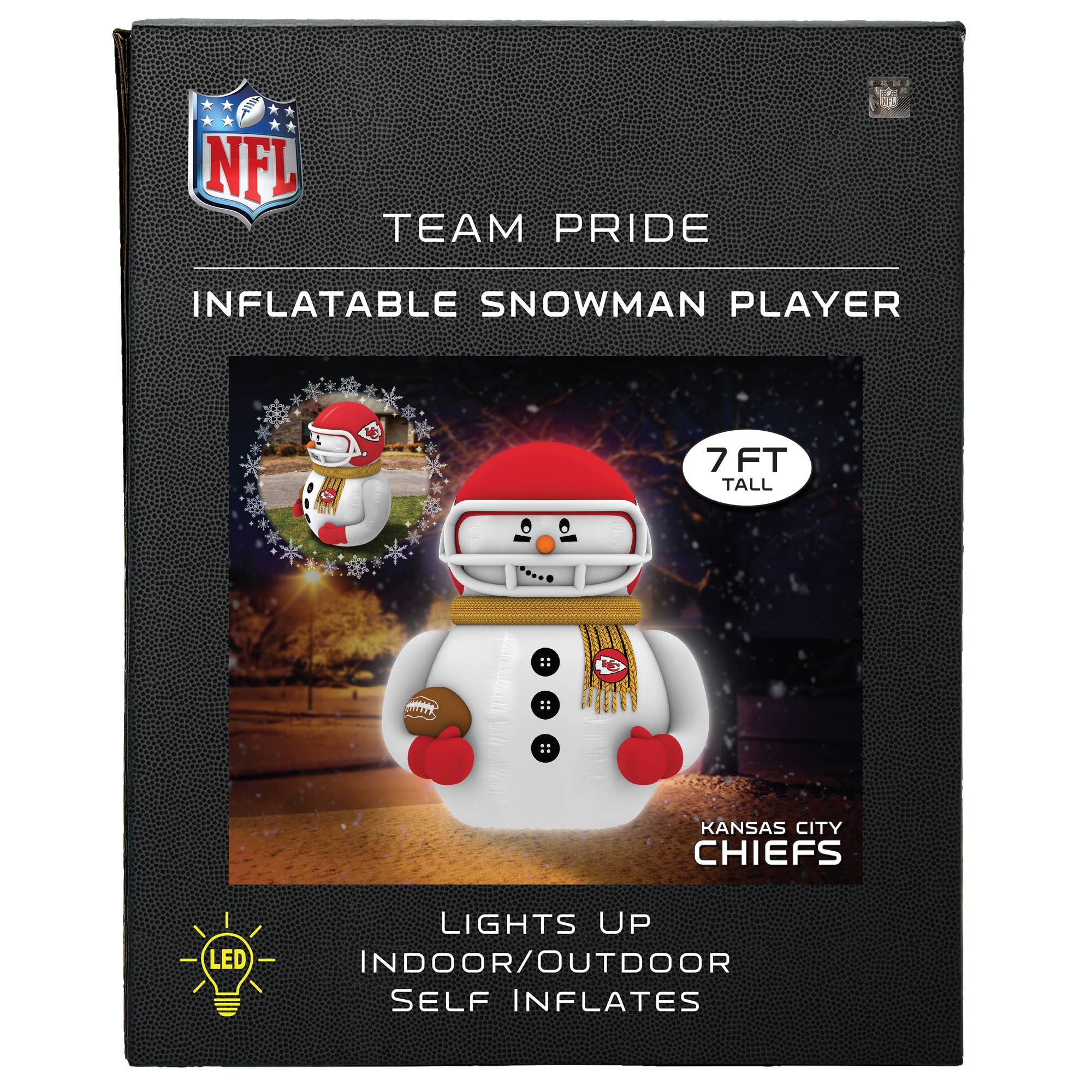 NFL Kansas City Chiefs Inflatable Snowman Player
