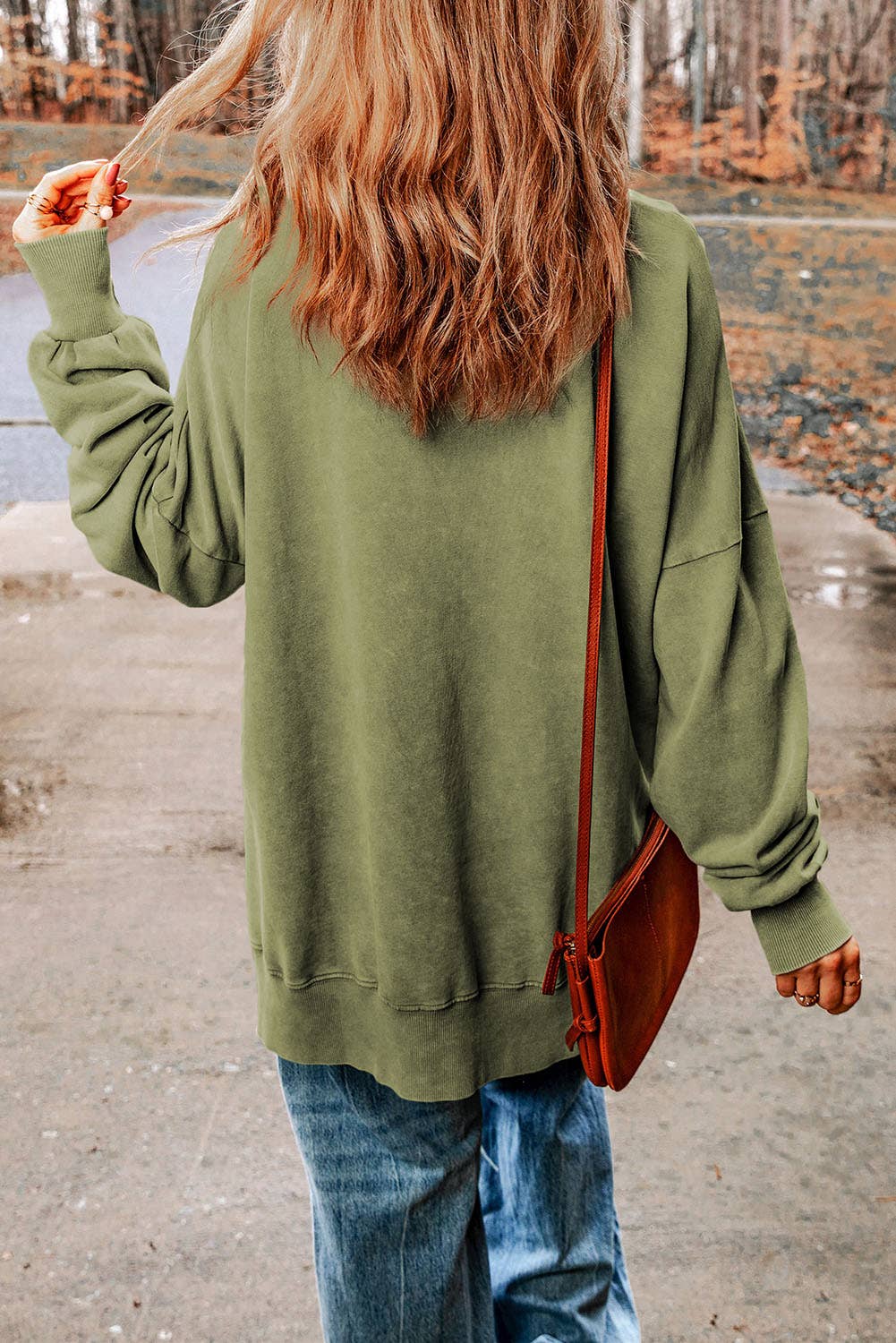 Oversized Sweatshirt with Drop Shoulder Design: CASUAL / XL / Gray