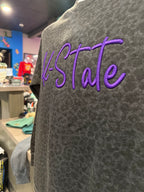 K-State 3D (Puff) Leopard Embroidered Crew