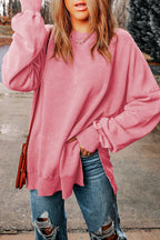 Oversized Sweatshirt with Drop Shoulder Design: CASUAL / XL / Gray