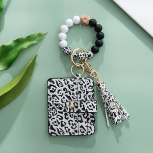Silicone Wristlet Wallet Keychain - Cute Card Holder (Meg)