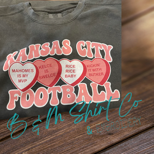 Kansas City Football Conversation Hearts
