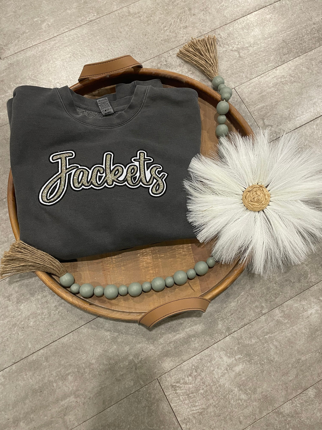 Jackets Glitter Flake Applique