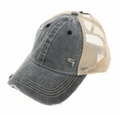 Washed Mesh High Pony CC Ball Cap