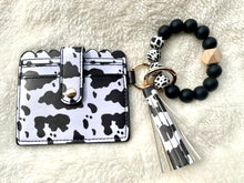 Load image into Gallery viewer, Wristlet Keychain Wallet w/ Silicone Beads &amp; Tassel
