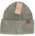 CC-Contrasting Striped Cuff Beanie
