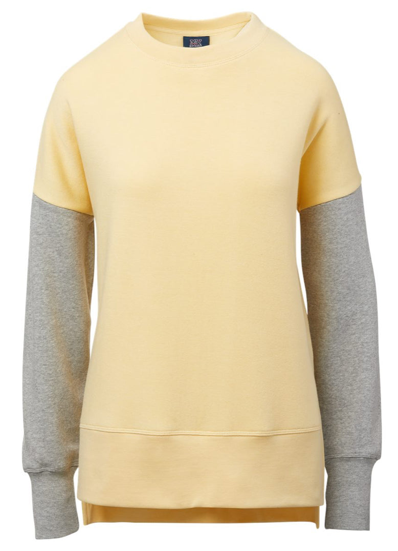 MV Sport - Women's Cloud Fleece Colorblock Crew - W21143 - Sunray