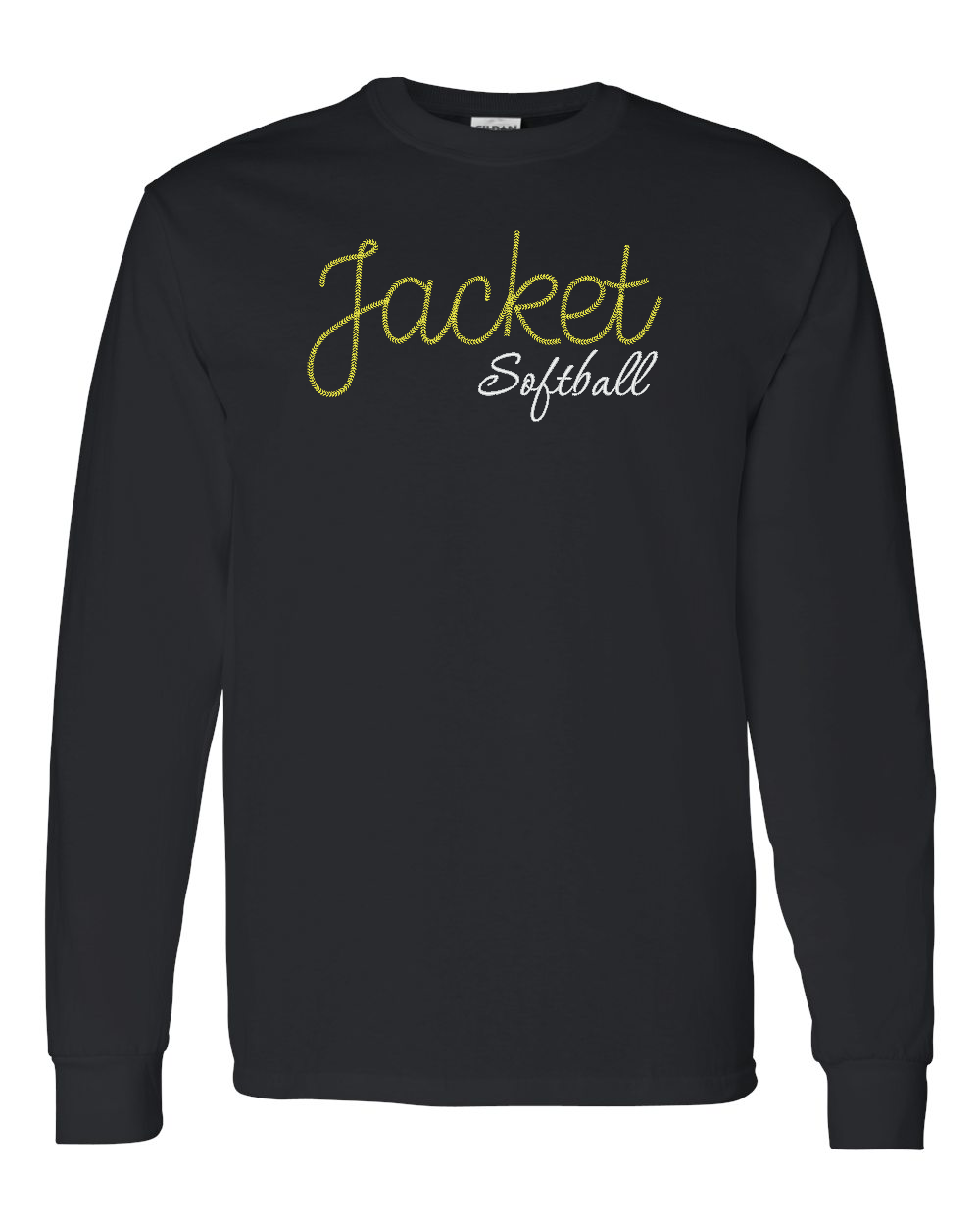 Yellowjacket Embroidered Softball Stitch Top