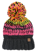CC-Multi Color Chunky Yarn Beanie
