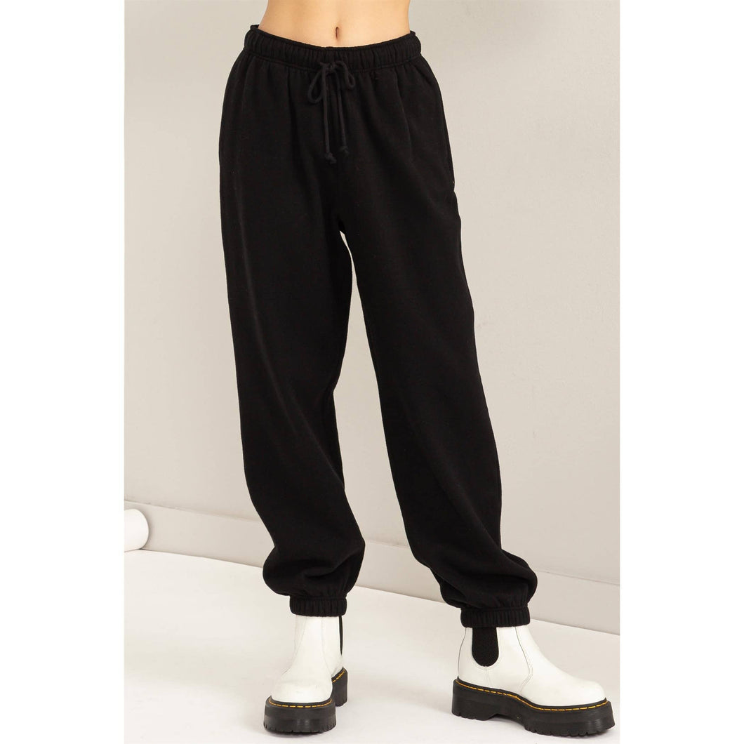 High-Waist Drawstring Joggger Pants