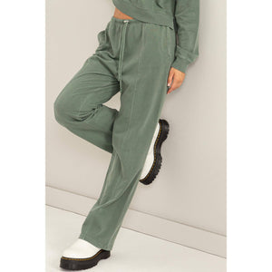 High-waisted Drawstring Pants