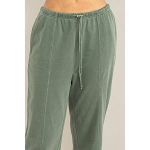 High-waisted Drawstring Pants