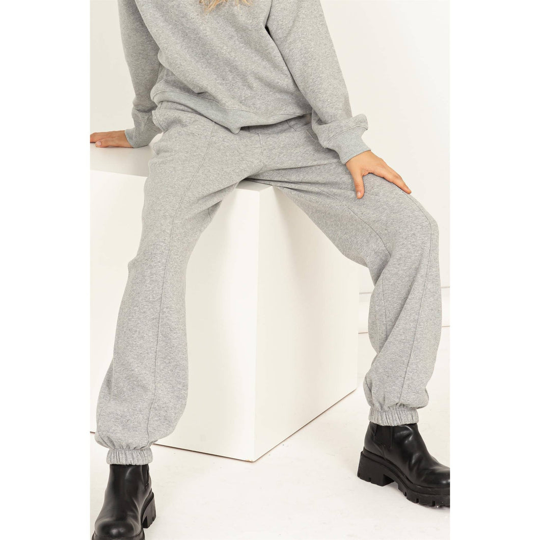 High-Waisted Pintuck Sweatpants