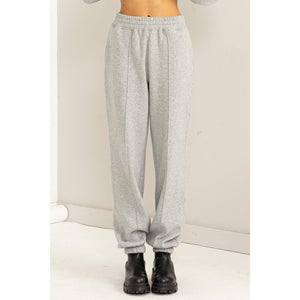 High-Waisted Pintuck Sweatpants