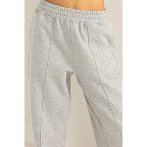 High-Waisted Pintuck Sweatpants