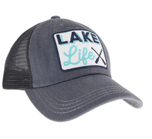 Load image into Gallery viewer, Lake Life Patch C.C High Pony Criss Cross Ball Cap
