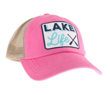 Load image into Gallery viewer, Lake Life Patch C.C High Pony Criss Cross Ball Cap
