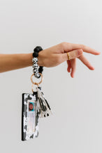 Load image into Gallery viewer, Wristlet Keychain Wallet w/ Silicone Beads &amp; Tassel
