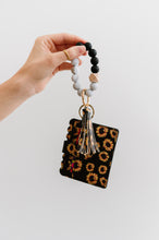 Load image into Gallery viewer, Wristlet Keychain Wallet w/ Silicone Beads &amp; Tassel
