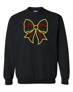 Yellowjacket Baseball-Softball Embroidered Bow