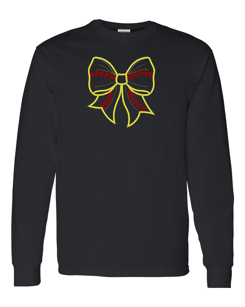 Yellowjacket Baseball-Softball Embroidered Bow