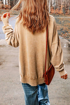 Oversized Sweatshirt with Drop Shoulder Design: CASUAL / XL / Gray