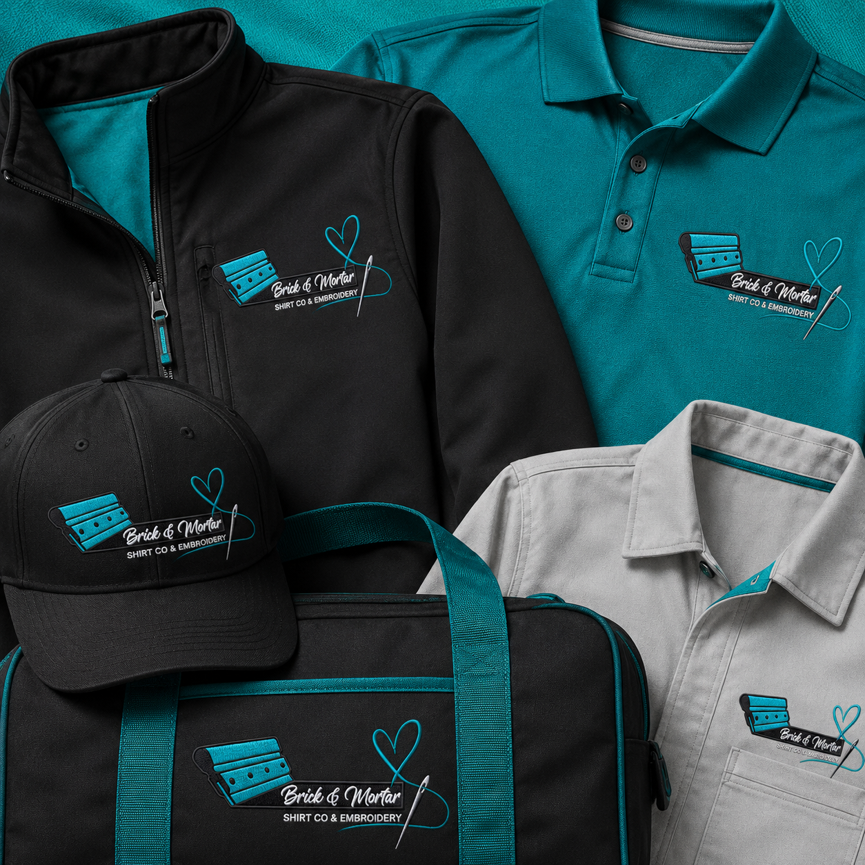 Custom logo embroidery by Brick & Mortar Shirt Co

