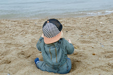 Load image into Gallery viewer, Checkered Flat Brim Trucker Hat
