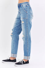 Load image into Gallery viewer, JB High Waisted Distressed Boyfriend With Patch Pocket
